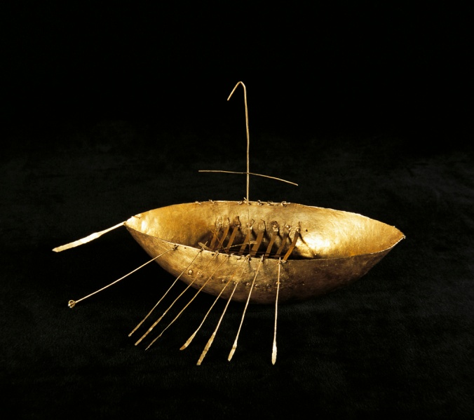 Gold model boat